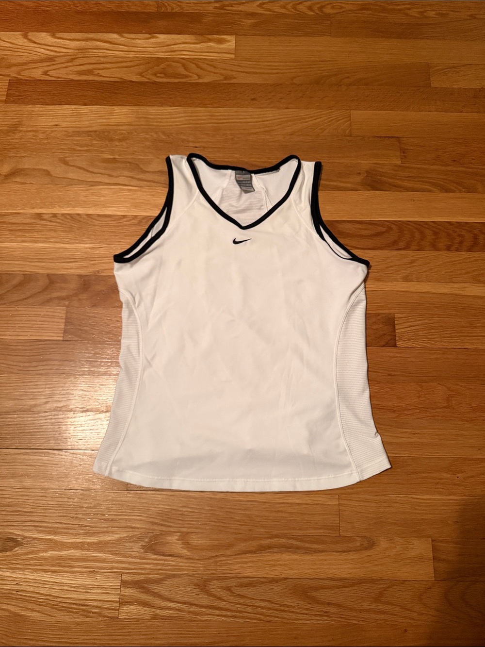 Nike Women's White Athletic Tank with Black Trim